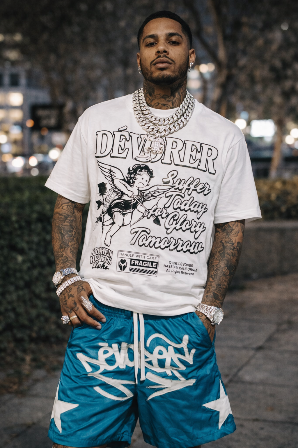 DÈVORER Teal Shorts